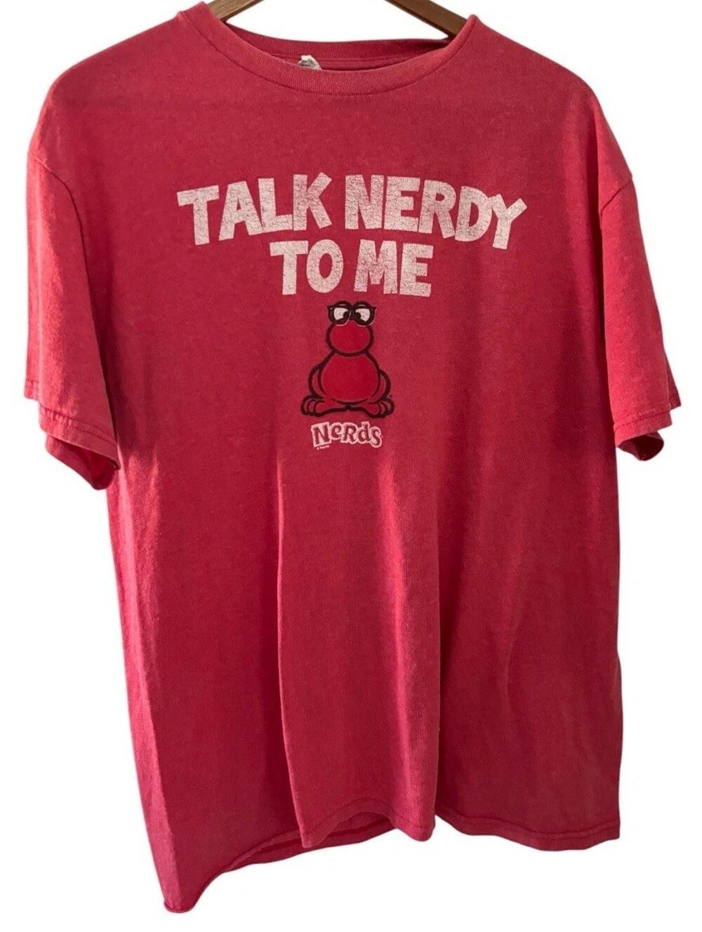 Nerds Candy themed Colored T-Shirt Size L Talk Nerdy To Me vintage